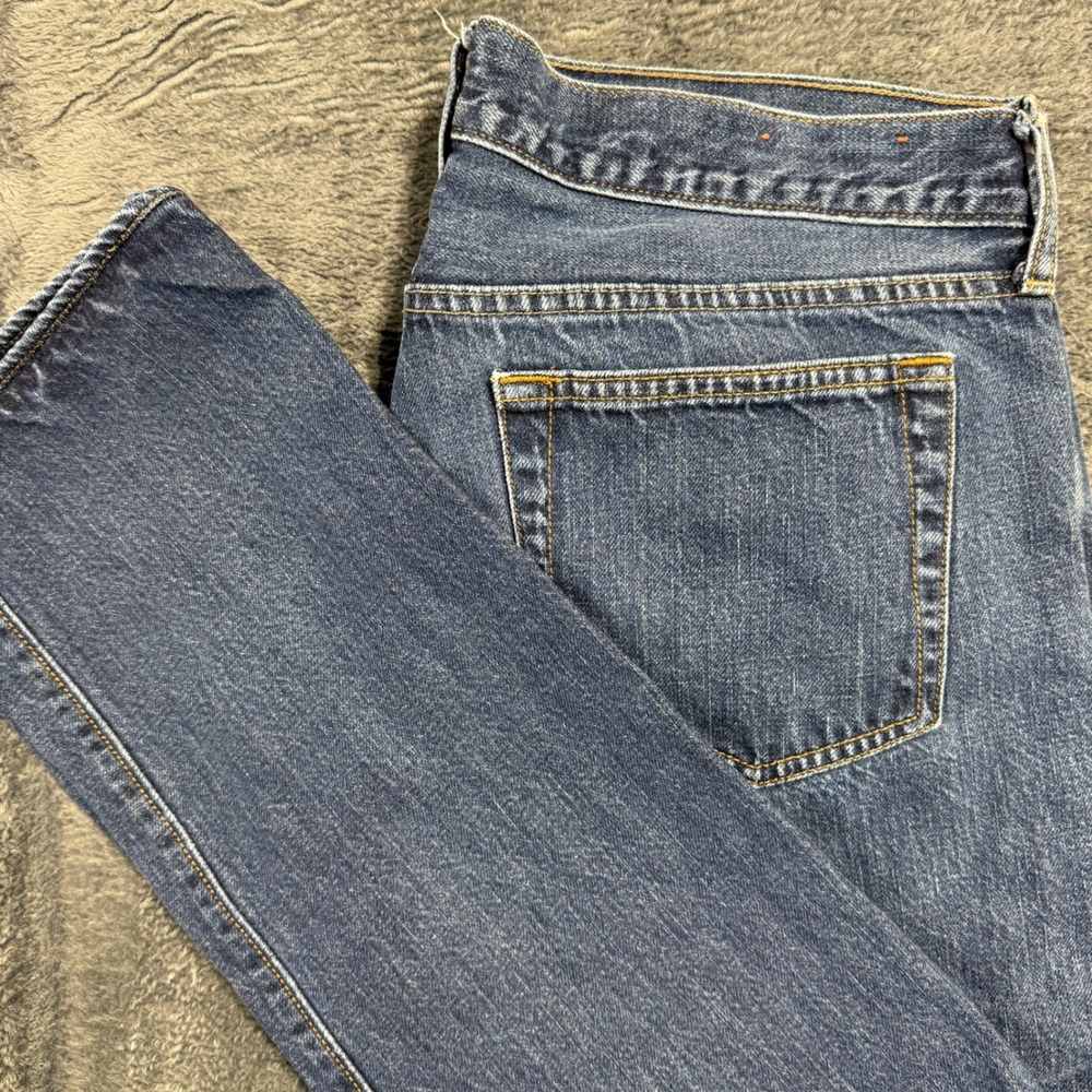 J.Crew Jeans Mens 36x32 Blue Straight Leg 100% Cotton Medium Wash 77388